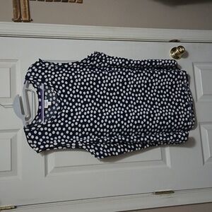Navy Blue with White Polka dots LuLaRoe Cocoa.